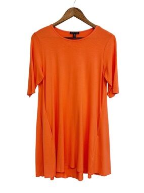 Eileen Fisher Lightweight Viscose Jersey A-Line Swing Tunic Dress, Size XS